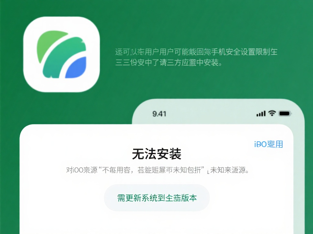 安装提示“无法安装”：对于安卓用户，可能是因为设备